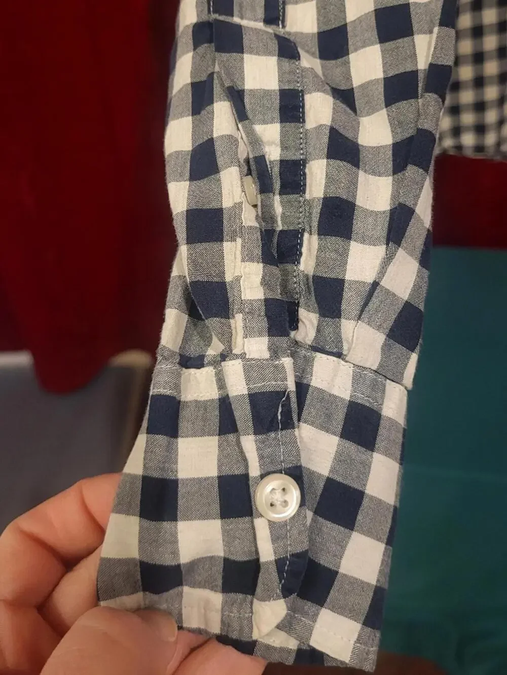 J. CREW STRETCH Classic Black and White Checkered Men's Shirt Sz S